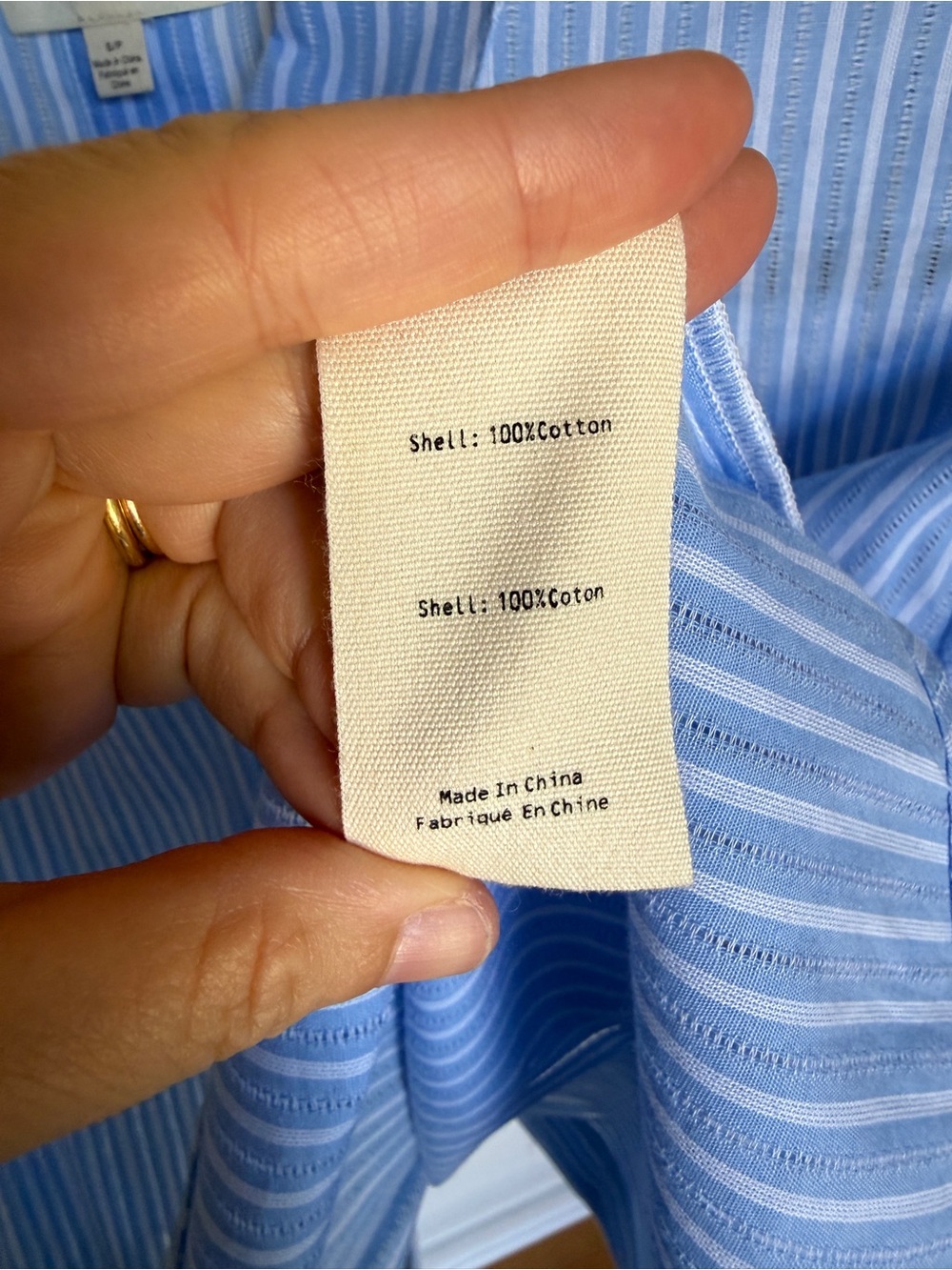 L'AGENCE Cosette Stripe High-Low Shirt | Size S - Picture 7 of 11